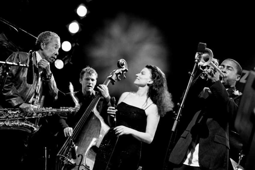 With Johnny Griffin, Roberta Gambarini and Roy Hargrove at 2004 Jazzbaltica